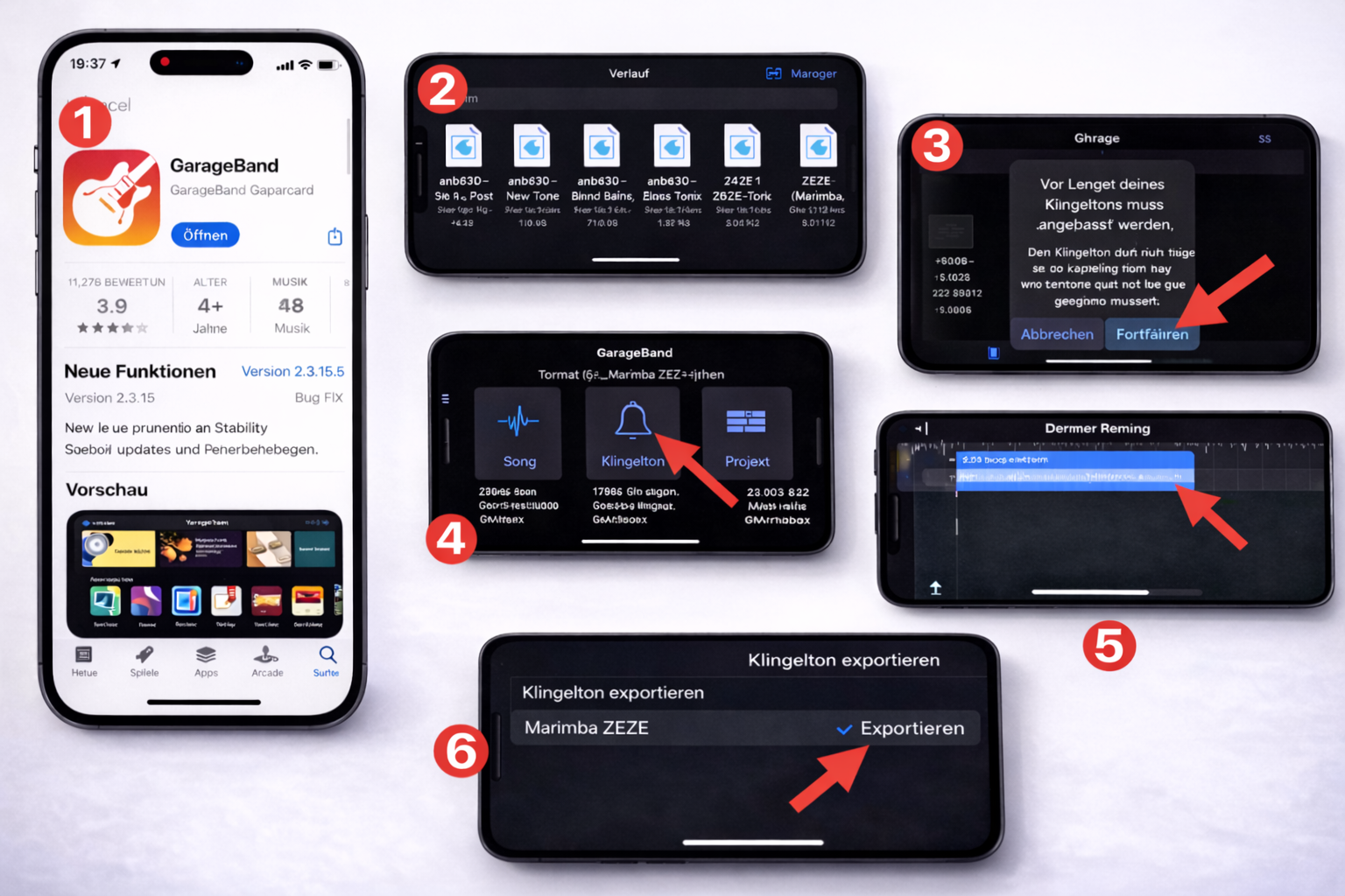 Klingelton mit GarageBand auf dem iPhone erstellen